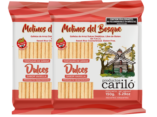 CARILO SIN GLUTEN TOSTADA DULCE  150 grs.Caja x 18u