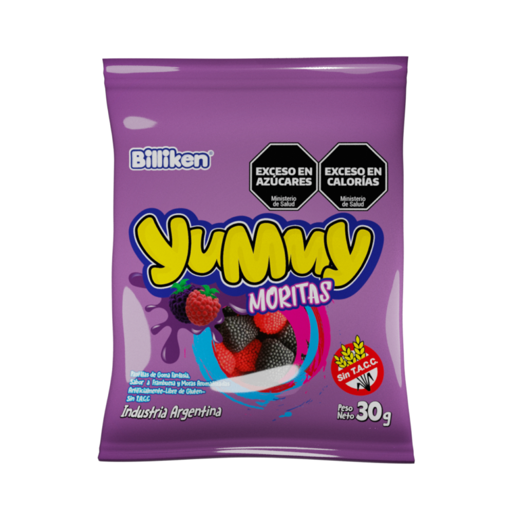 YUMMY SIN GLUTEN GMA MORITAS 30 Grs. Disp x 12u. CMx12D