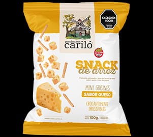CARILO SIN GLUTEN MINI GRISIN QUESO 100 Grs. Caja x 16u