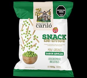 CARILO SIN GLUTEN MINI GRISIN ARVEJAS 100 Grs. Caja x 16u